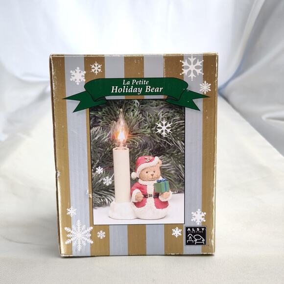 ALSV Electric Candle Lamp Christmas Santa Teddy Bear Lighted Holiday Decor - Picture 9 of 16